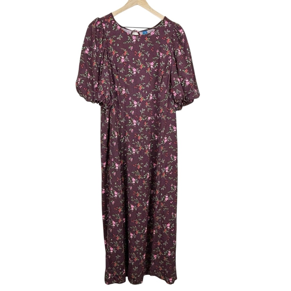 Old Navy Dress Womens 2X Purple Floral Maxi Cottagecore‎